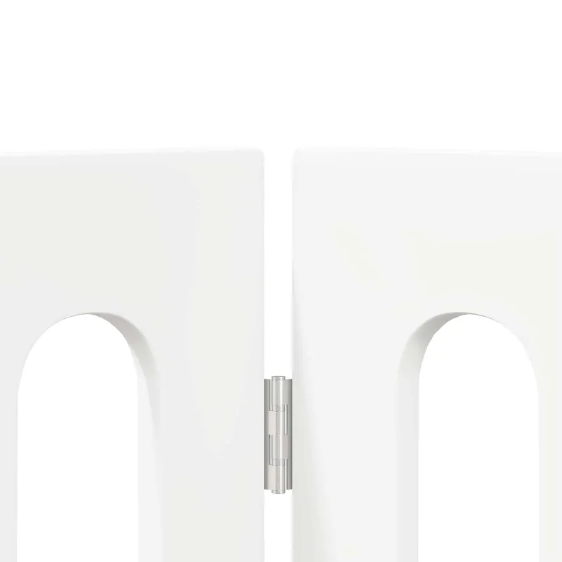 Sulankstomas šunų tvora 2 pcs Baltas 100,5 x 38 x 70 cm