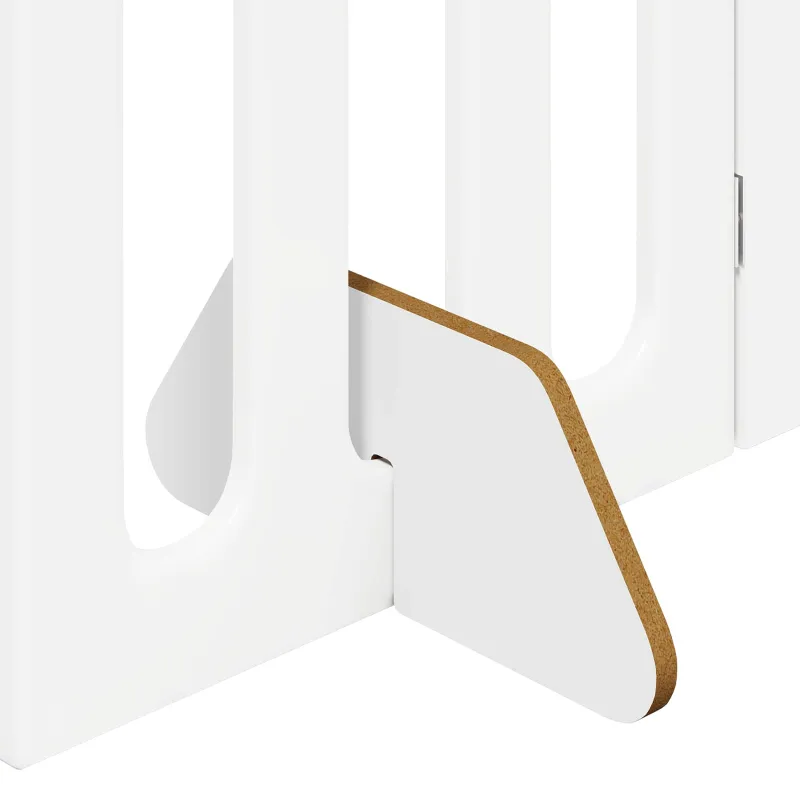 Sulankstomas šunų tvora 4 pcs Baltas 201 x 38 x 70 cm