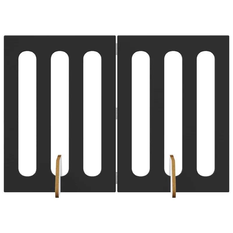 Sulankstomas šunų tvora 2 pcs Juodas Ąžuolas 100,5 x 38 x 70 cm