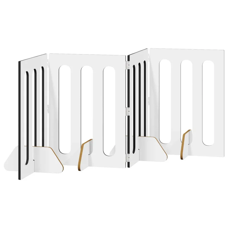 Sulankstomas šunų tvora 4 pcs Juodas Ąžuolas 201 x 38 x 70 cm