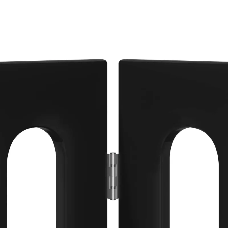 Sulankstomas šunų tvora 4 pcs Juodas Ąžuolas 201 x 38 x 70 cm