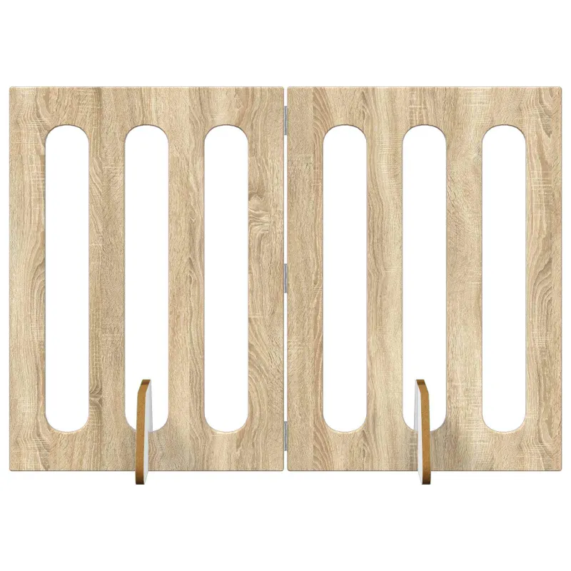 Sulankstomas šunų tvora 2 pcs Sonoma ąžuolas 100,5 x 38 x 70 cm