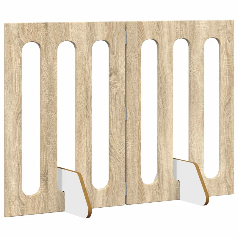 Sulankstomas šunų tvora 2 pcs Sonoma ąžuolas 100,5 x 38 x 70 cm