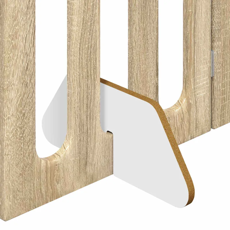 Sulankstomas šunų tvora 2 pcs Sonoma ąžuolas 100,5 x 38 x 70 cm