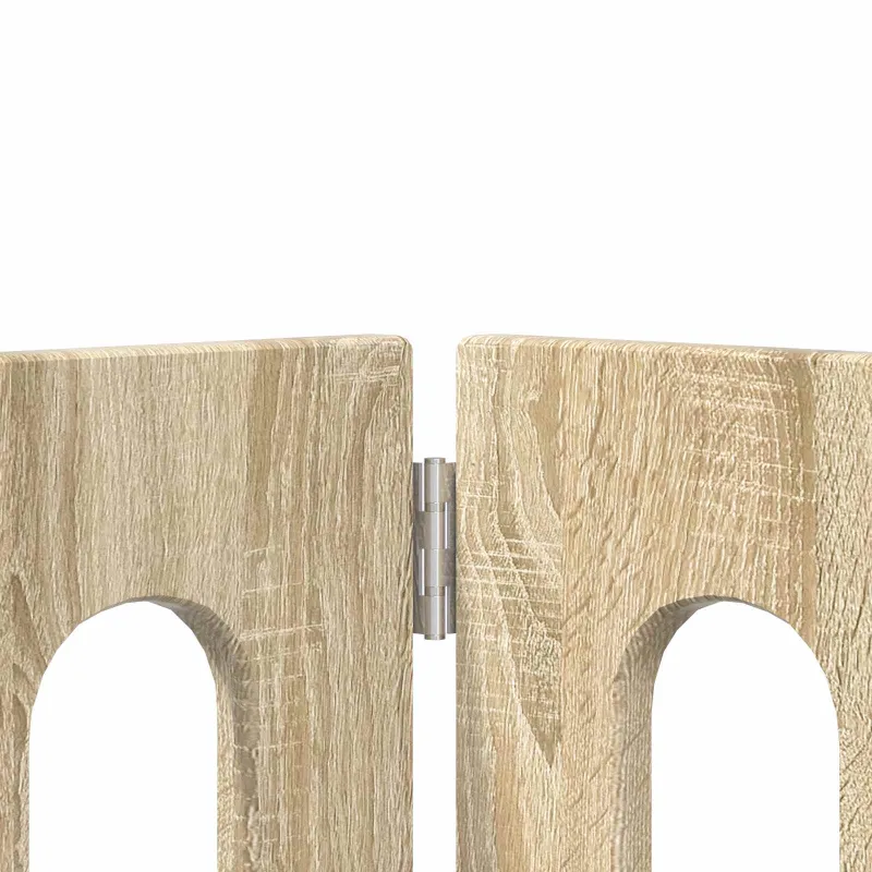 Sulankstomas šunų tvora 4 pcs Sonoma ąžuolas 201 x 38 x 70 cm