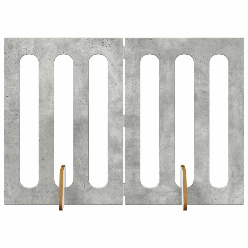 Sulankstomas šunų tvora 2 pcs Betono Pilka 100,5 x 38 x 70 cm