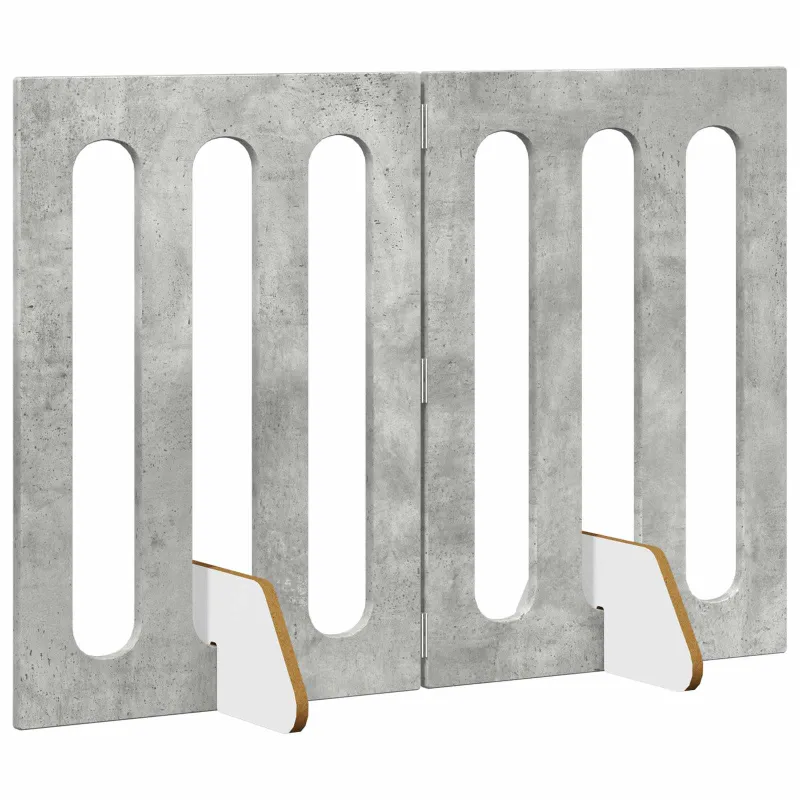 Sulankstomas šunų tvora 2 pcs Betono Pilka 100,5 x 38 x 70 cm