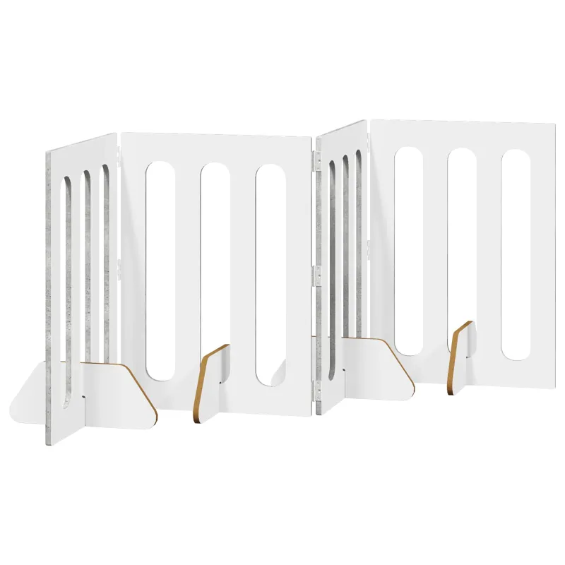 Sulankstomas šunų tvora 4 pcs Betono Pilka 201 x 38 x 70 cm