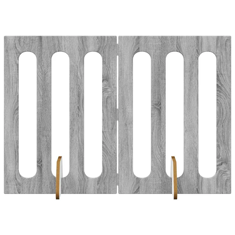Sulankstomas šunų tvora 2 pcs Pilka Sonoma 100,5 x 38 x 70 cm