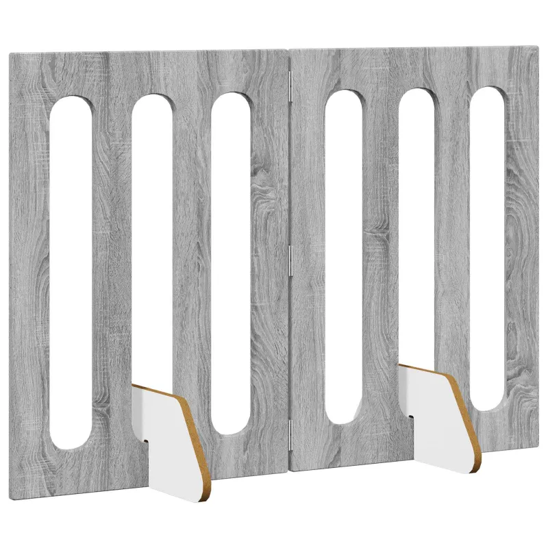 Sulankstomas šunų tvora 2 pcs Pilka Sonoma 100,5 x 38 x 70 cm