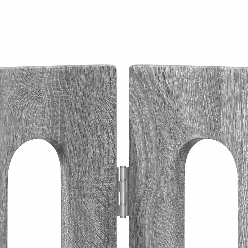 Sulankstomas šunų tvora 2 pcs Pilka Sonoma 100,5 x 38 x 70 cm