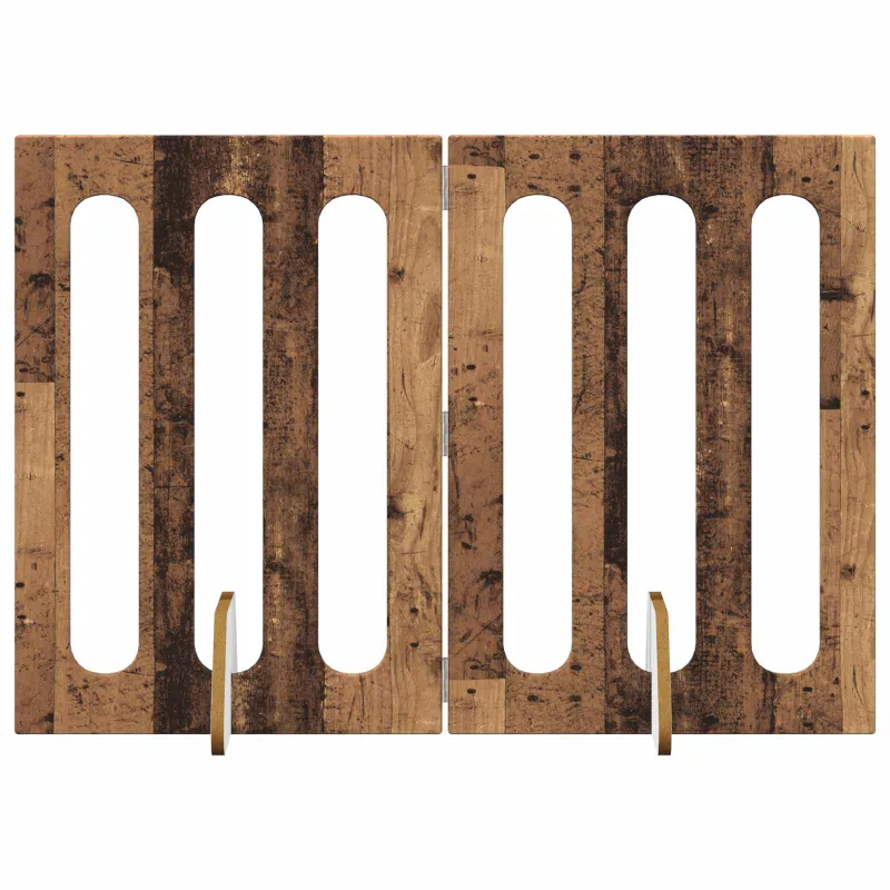 Sulankstomas šunų tvora 2 pcs Ąžuolo mediena 100,5 x 38 x 70 cm