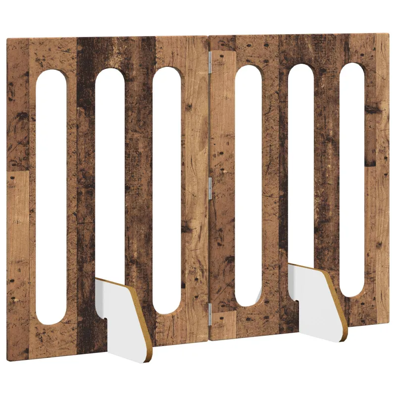 Sulankstomas šunų tvora 2 pcs Ąžuolo mediena 100,5 x 38 x 70 cm
