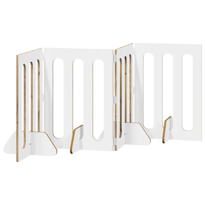 Sulankstomas šunų tvora 4 pcs Amatinė Ąžuolas 201 x 38 x 70 cm