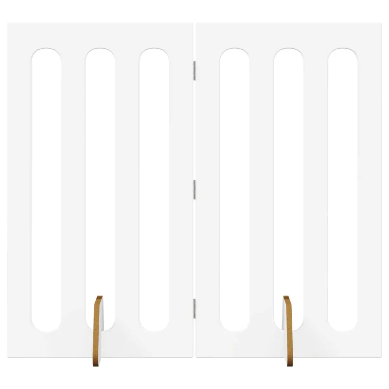 Sulankstomas šunų tvora 2 pcs Baltas 100,5 x 38 x 90 cm