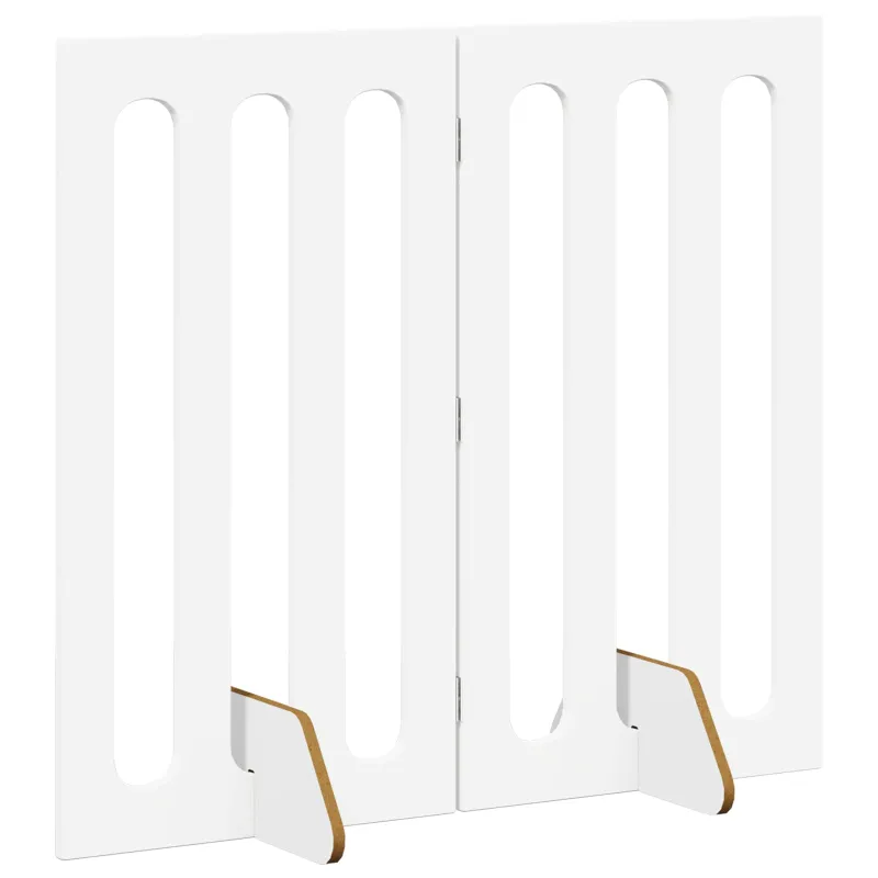 Sulankstomas šunų tvora 2 pcs Baltas 100,5 x 38 x 90 cm