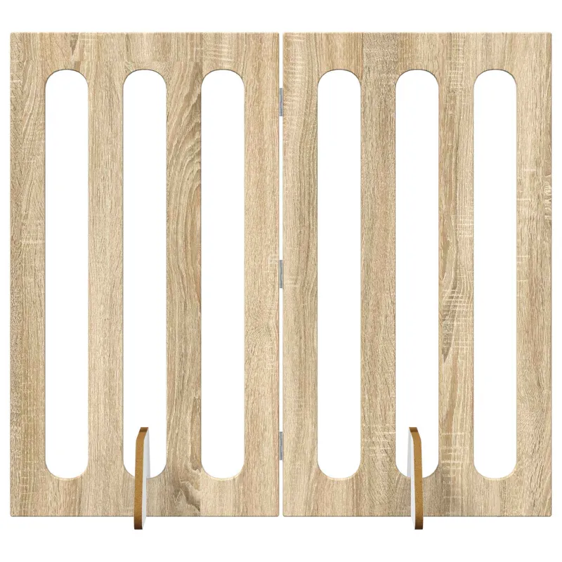 Sulankstomas šunų tvora 2 pcs Sonoma ąžuolas 100,5 x 38 x 90 cm
