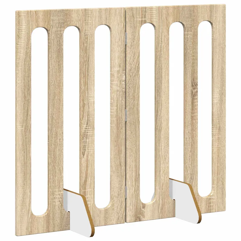 Sulankstomas šunų tvora 2 pcs Sonoma ąžuolas 100,5 x 38 x 90 cm