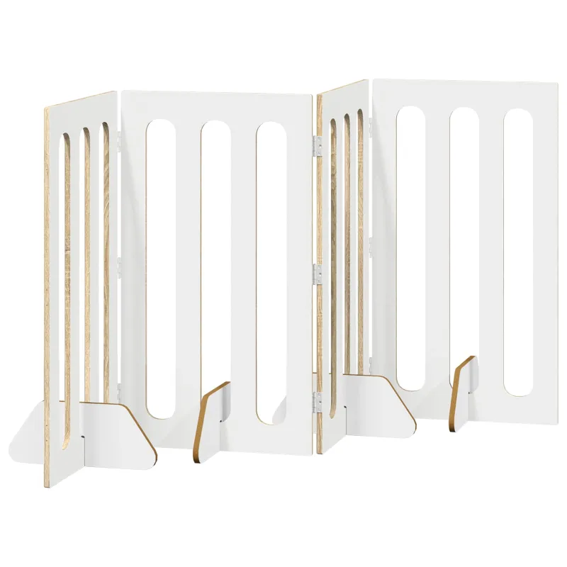 Sulankstomas šunų tvora 4 pcs Sonoma ąžuolas 201 x 38 x 90 cm