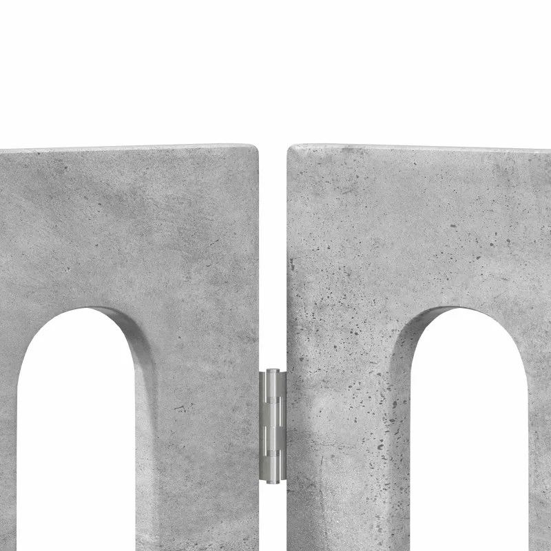 Sulankstomas šunų tvora 2 pcs Betono Pilka 100,5 x 38 x 90 cm