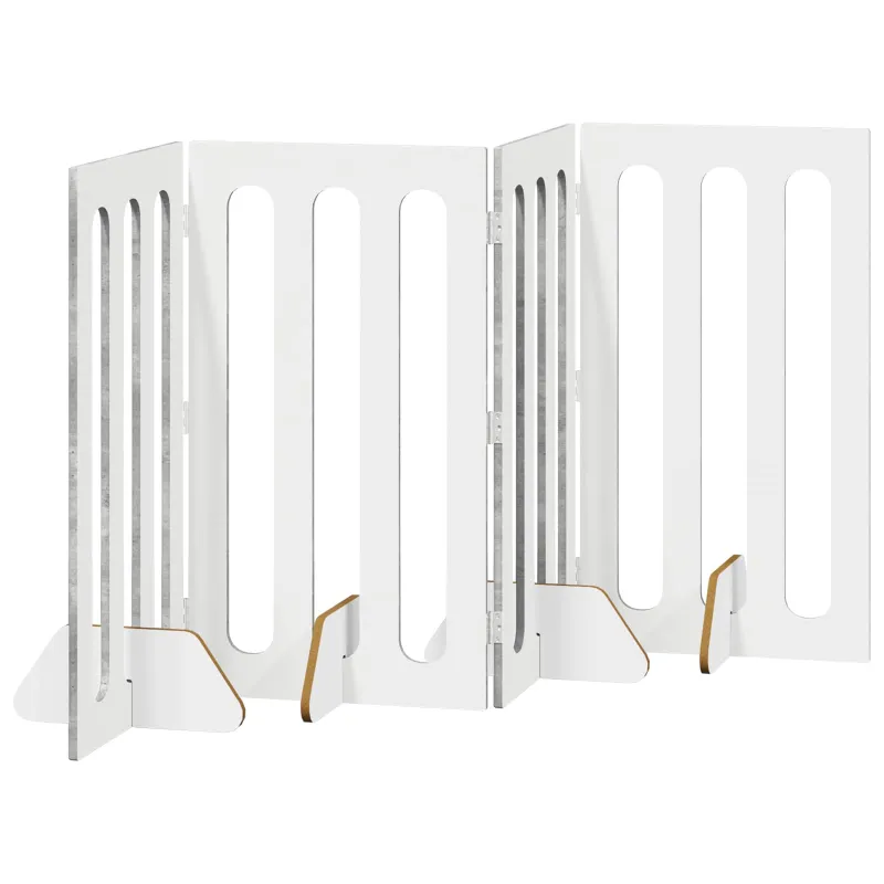Sulankstomas šunų tvora 4 pcs Betono Pilka 201 x 38 x 90 cm