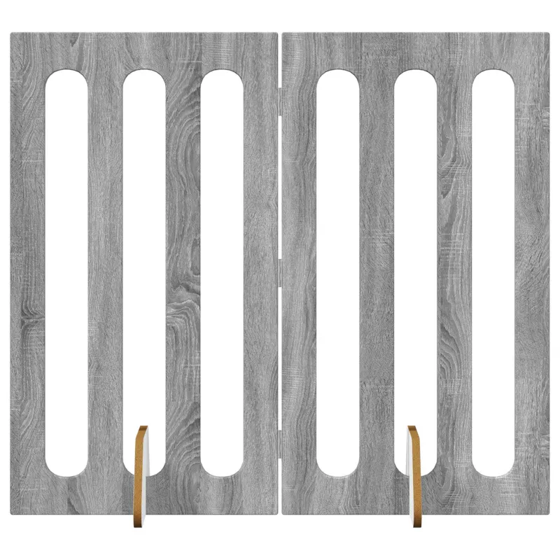 Sulankstomas šunų tvora 2 pcs Pilka Sonoma 100,5 x 38 x 90 cm