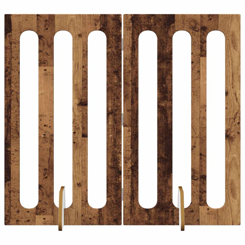 Sulankstomas šunų tvora 2 pcs Ąžuolo mediena 100,5 x 38 x 90 cm
