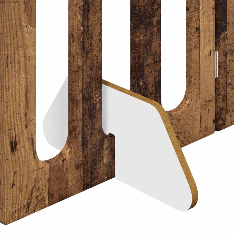 Sulankstomas šunų tvora 2 pcs Ąžuolo mediena 100,5 x 38 x 90 cm