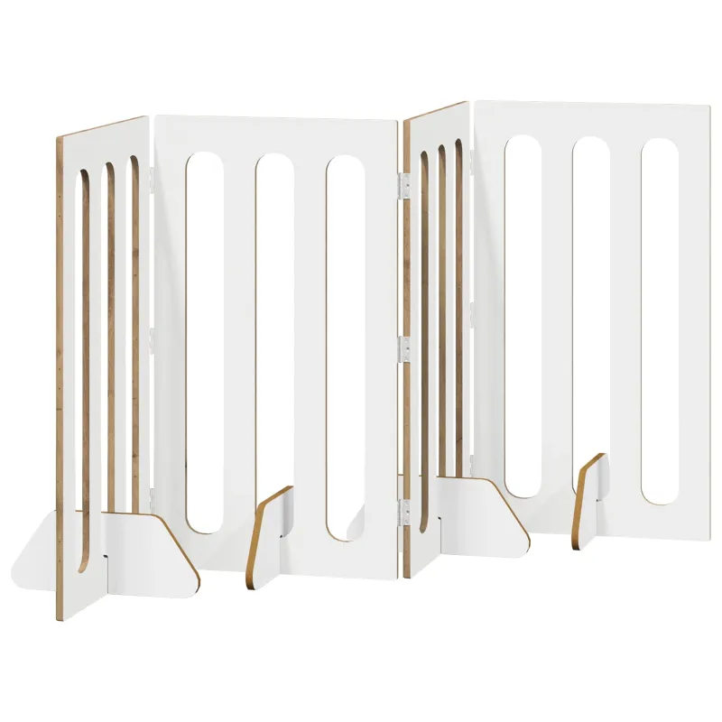 Sulankstomas šunų tvora 4 pcs Amatinė Ąžuolas 201 x 38 x 90 cm