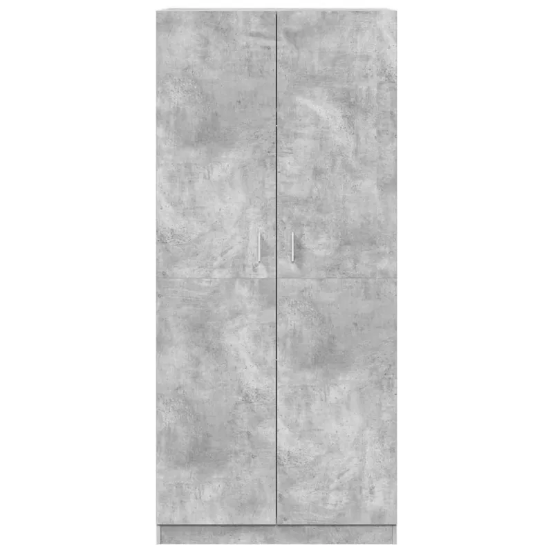 Drabužių spinta, betono pilka, 90x52x200cm, apdirbta mediena