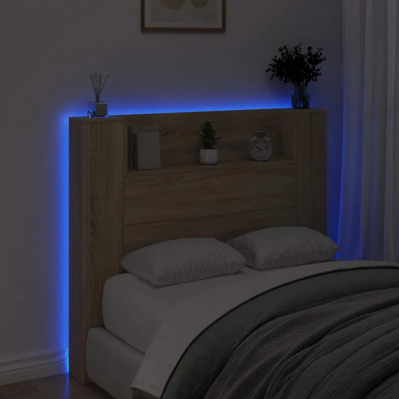 Galvūgalio spinta su LED Sonoma 120 x 16,5 x 103,5 cm