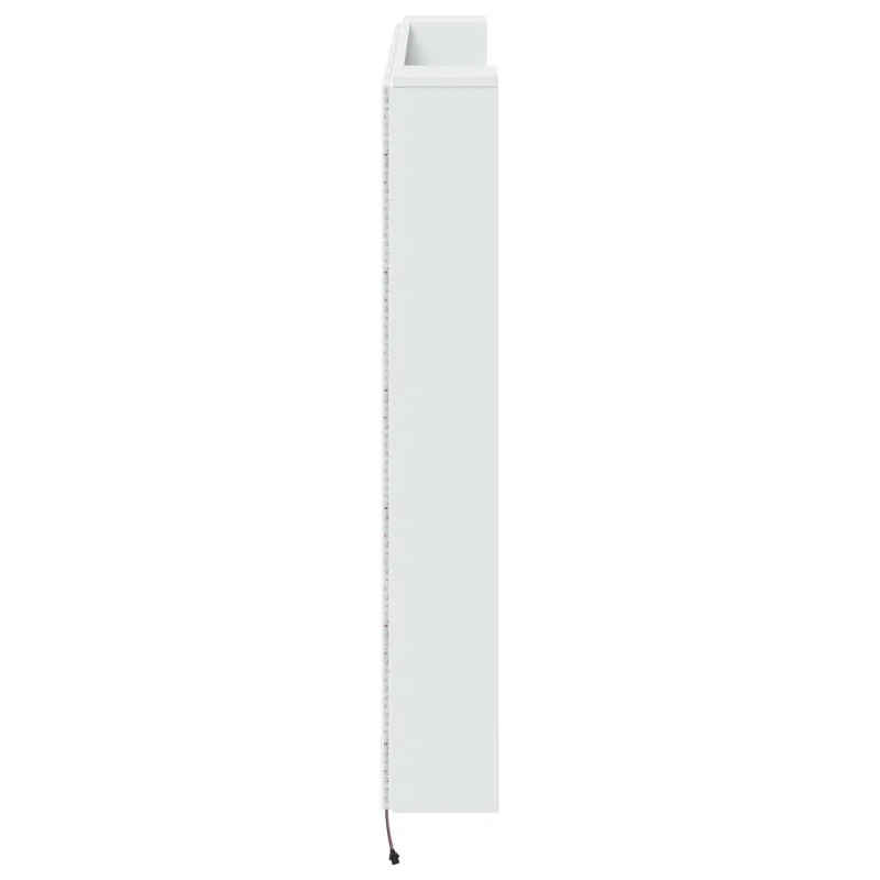 Galvūgalio spinta su LED Baltas 140 x 16,5 x 103,5 cm