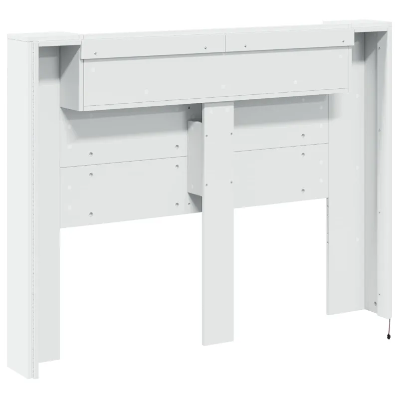 Galvūgalio spinta su LED Baltas 140 x 16,5 x 103,5 cm