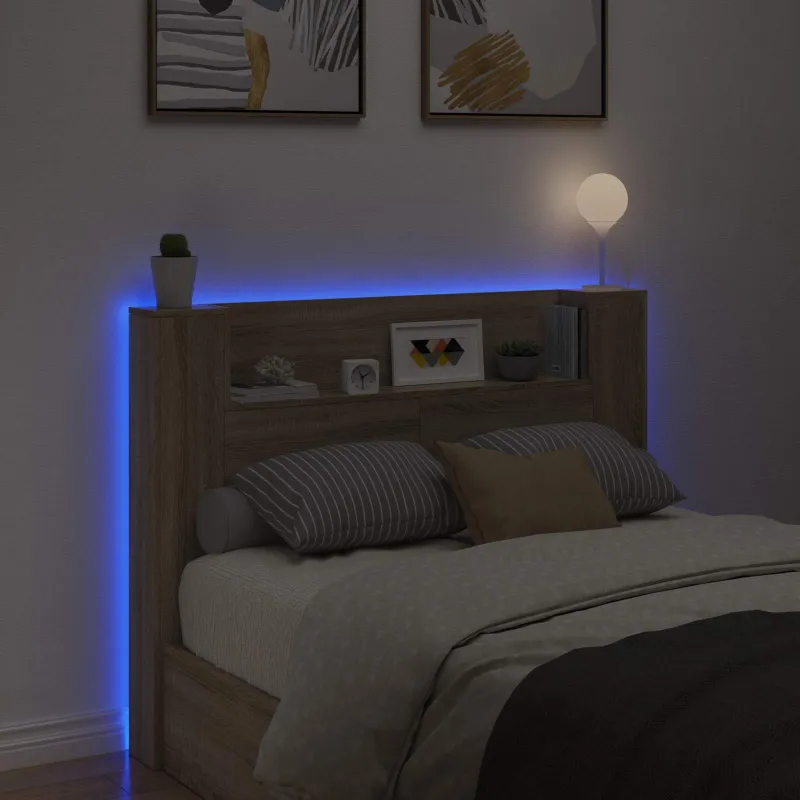 Galvūgalio spinta su LED Sonoma 140 x 16,5 x 103,5 cm