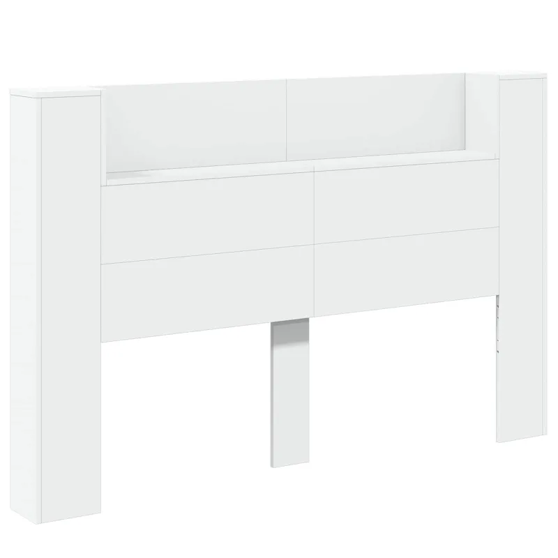 Galvūgalio spinta su LED Baltas 160 x 16,5 x 103,5 cm