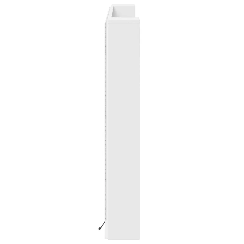 Galvūgalio spinta su LED Baltas 160 x 16,5 x 103,5 cm