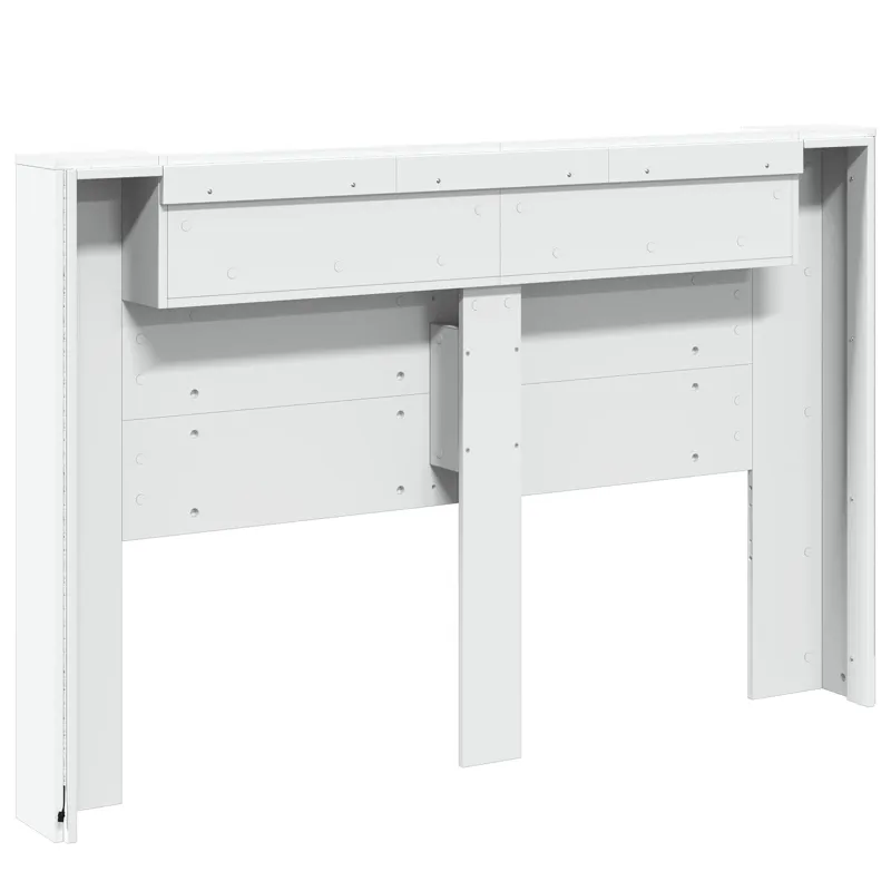 Galvūgalio spinta su LED Baltas 160 x 16,5 x 103,5 cm