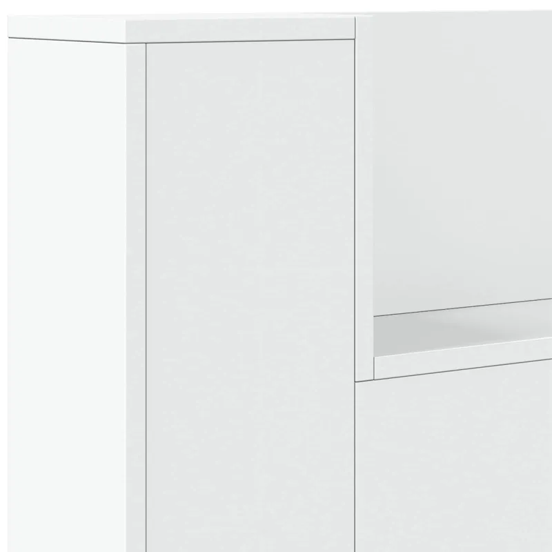 Galvūgalio spinta su LED Baltas 160 x 16,5 x 103,5 cm