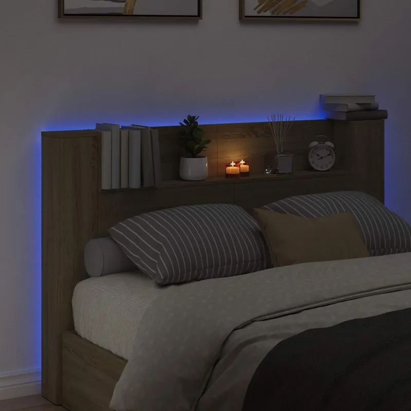 Galvūgalio spinta su LED Sonoma 160 x 16,5 x 103,5 cm
