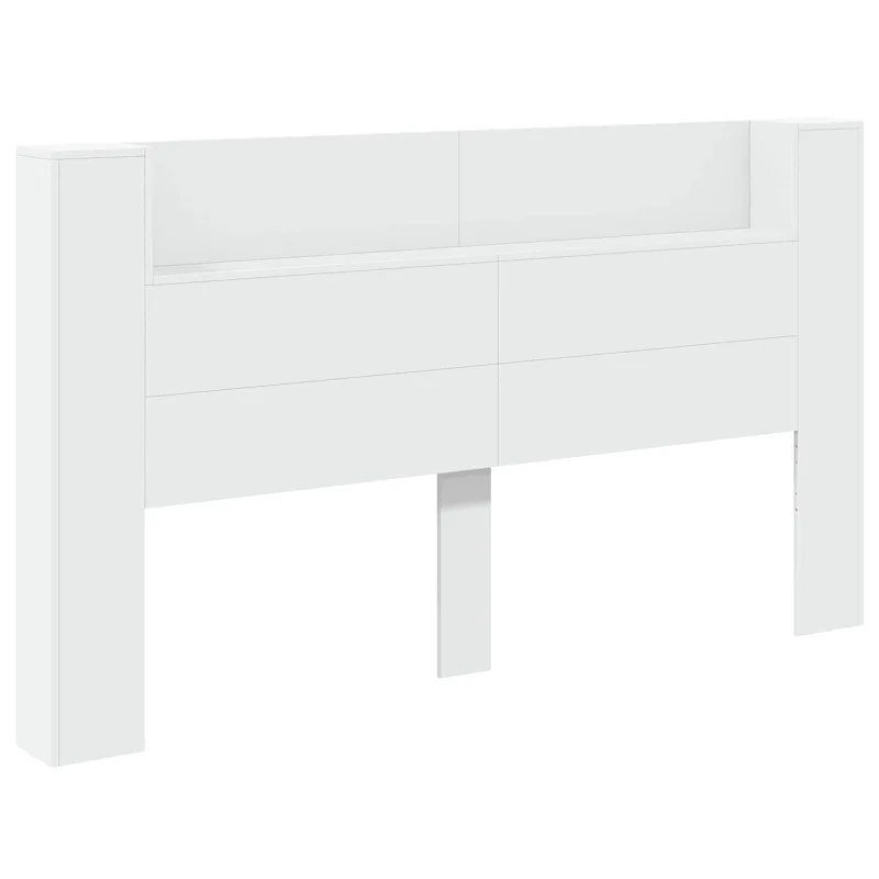Galvūgalio spinta su LED Baltas 180 x 16,5 x 103,5 cm