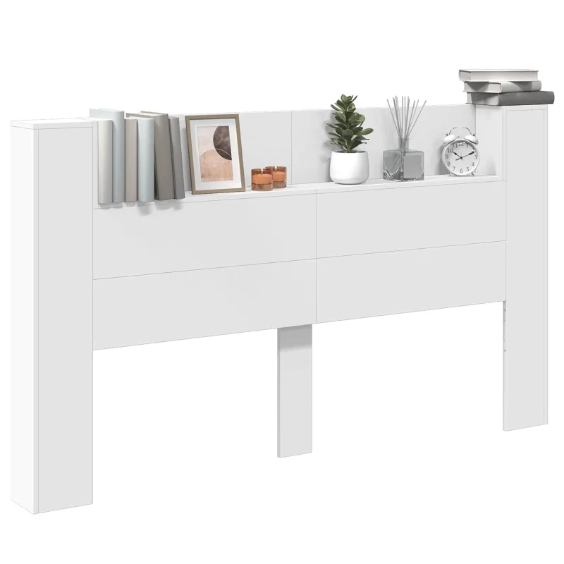 Galvūgalio spinta su LED Baltas 180 x 16,5 x 103,5 cm