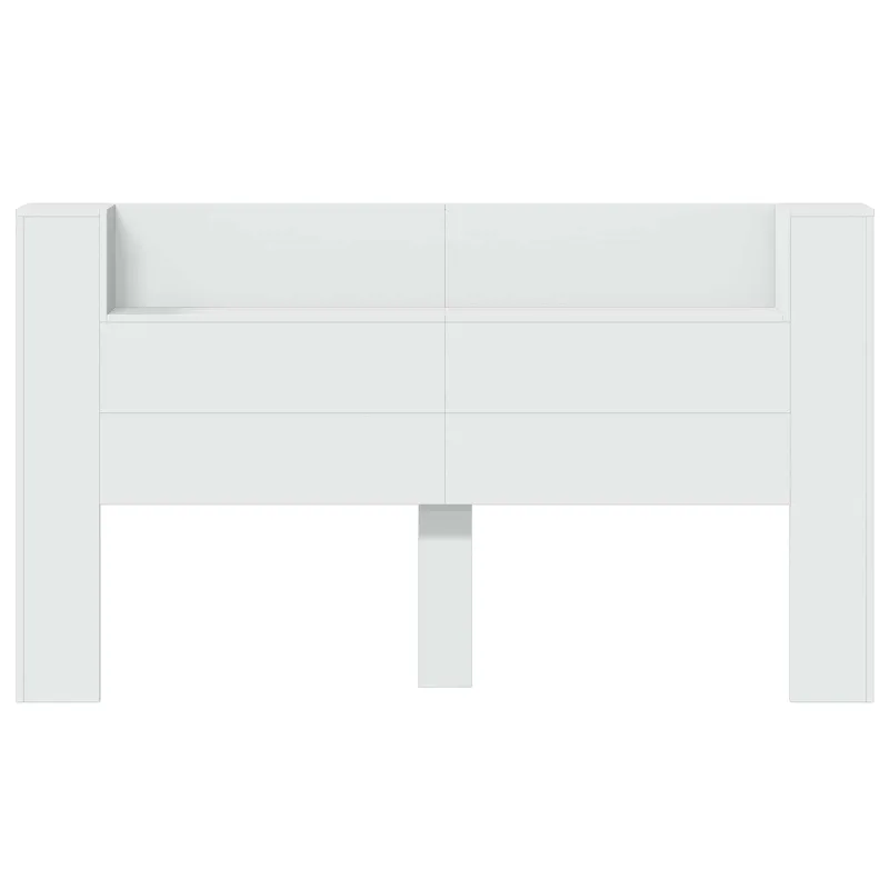Galvūgalio spinta su LED Baltas 180 x 16,5 x 103,5 cm