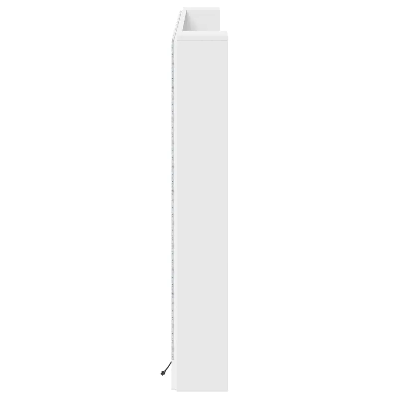 Galvūgalio spinta su LED Baltas 180 x 16,5 x 103,5 cm