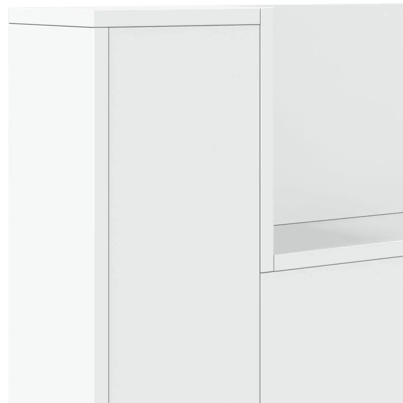 Galvūgalio spinta su LED Baltas 180 x 16,5 x 103,5 cm
