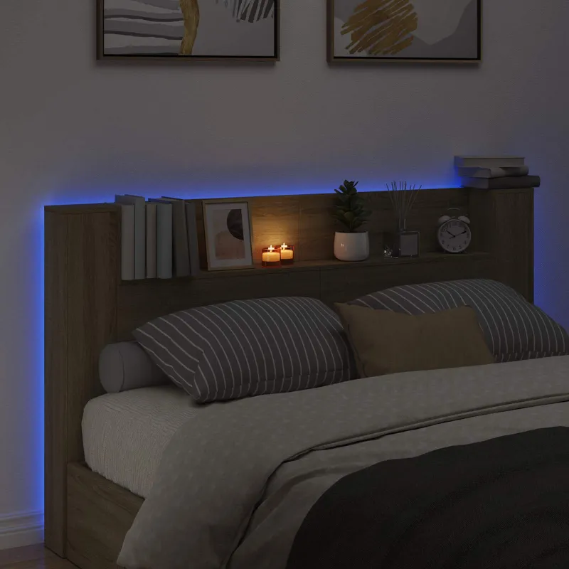 Galvūgalio spinta su LED Sonoma 180 x 16,5 x 103,5 cm
