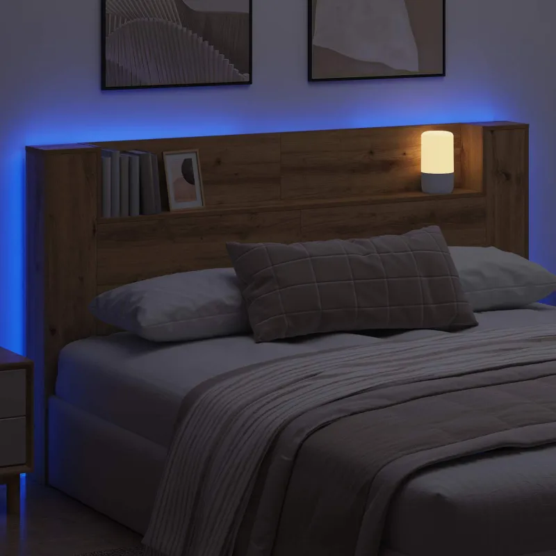 Galvūgalio spinta su LED Meistrų ąžuolas 180 x 16,5 x 103,5 cm