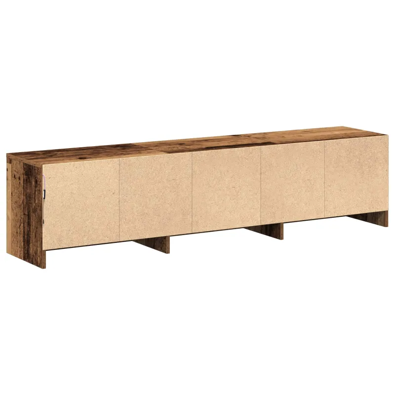 Televizoriaus spintelė su LED Senas medis 165 x 34 x 40 cm