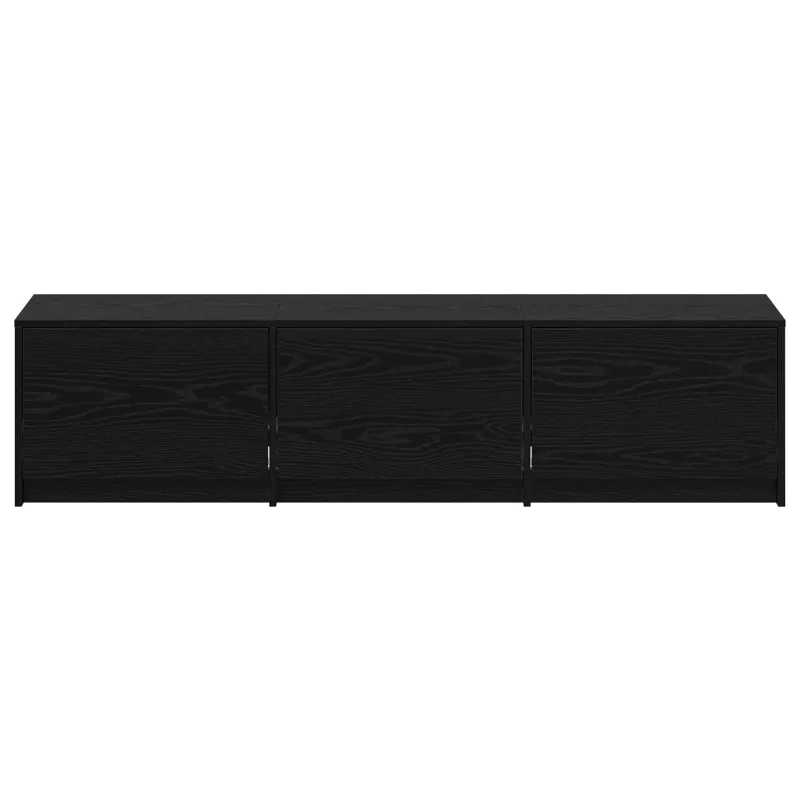 Televizoriaus spintelė su LED Juodas ąžuolas 165 x 34 x 40 cm