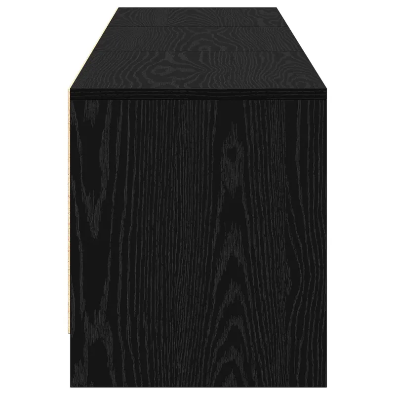 Televizoriaus spintelė su LED Juodas ąžuolas 165 x 34 x 40 cm