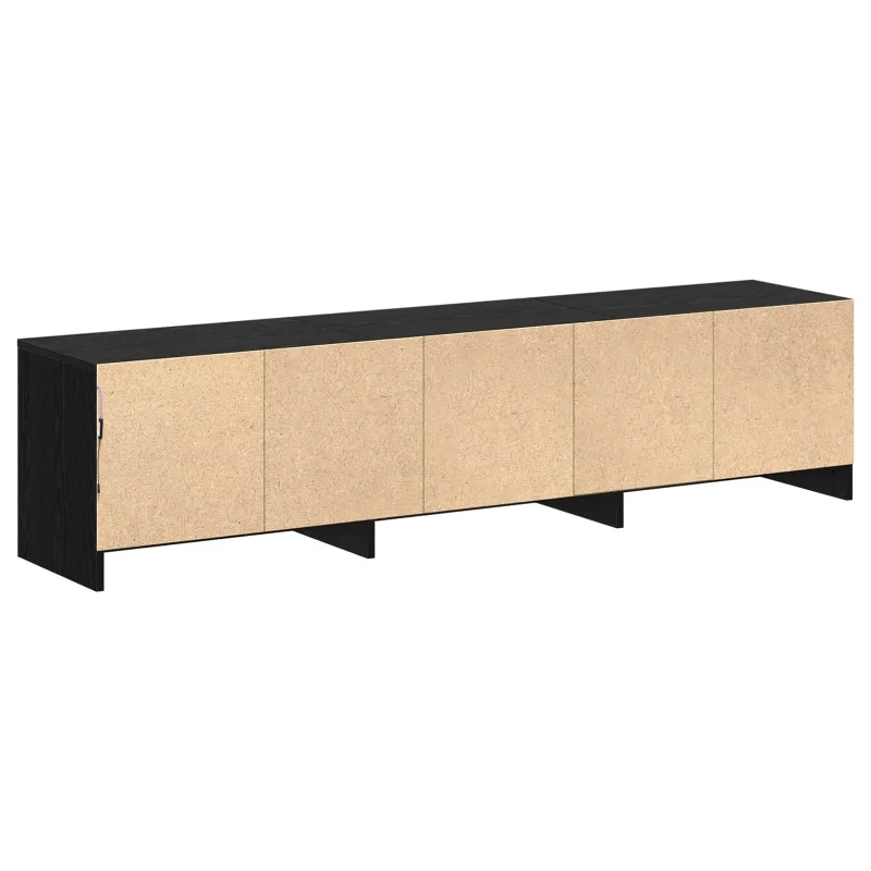 Televizoriaus spintelė su LED Juodas ąžuolas 165 x 34 x 40 cm